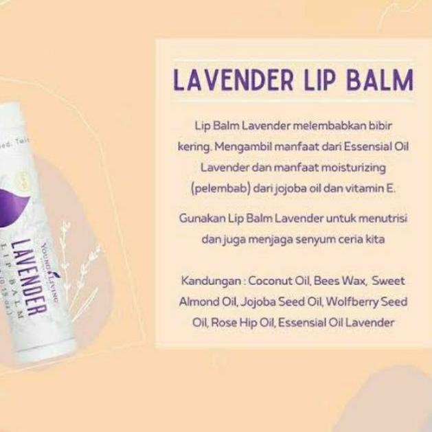 [KODE HB0B8] Lavender Lip Balm Young Living