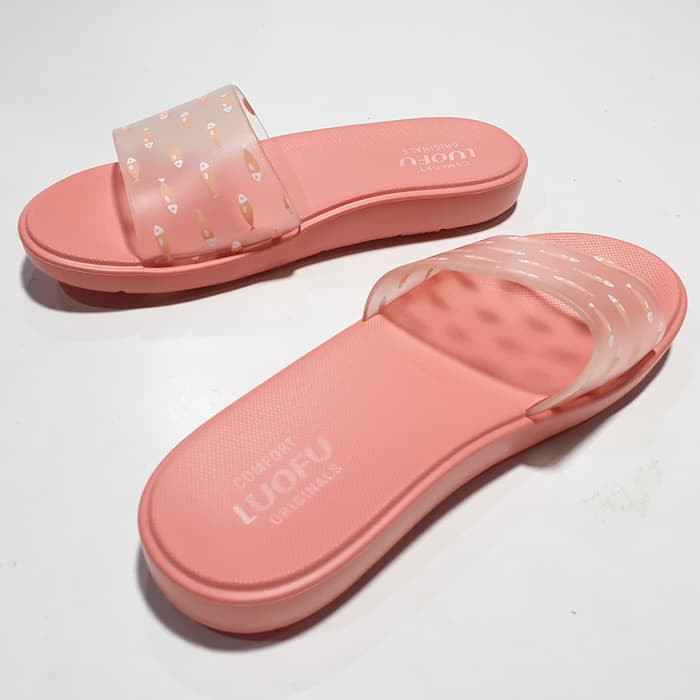 jelly sandal luofu slide sendal wanita slop karet import E7172A59SF
