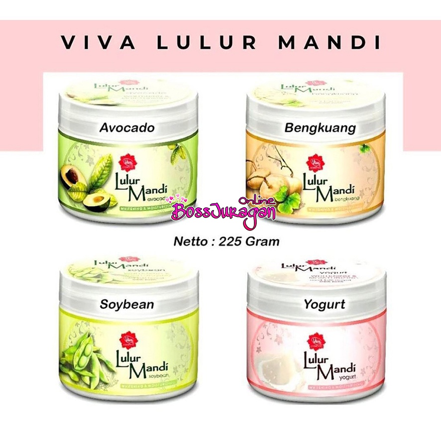 (BOSS) VIVA LULUR MANDI WHITENING &amp; MOISTURIZING 225 gr