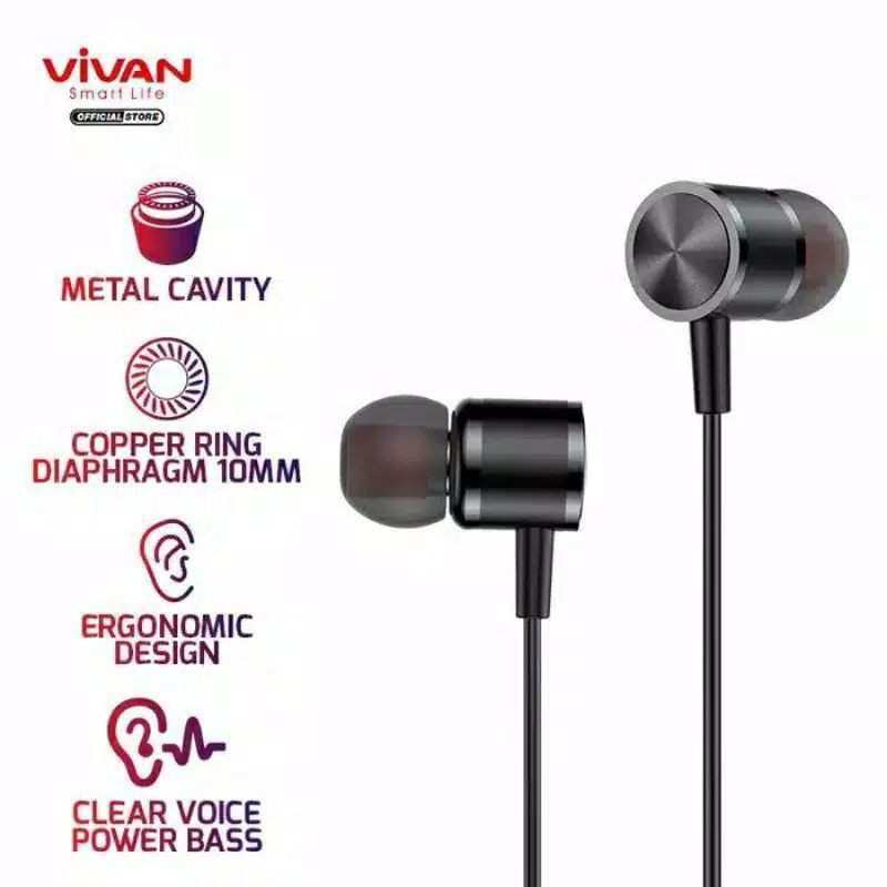 Earphone Headset VIVAN Q11S NEW METAL CAVITY