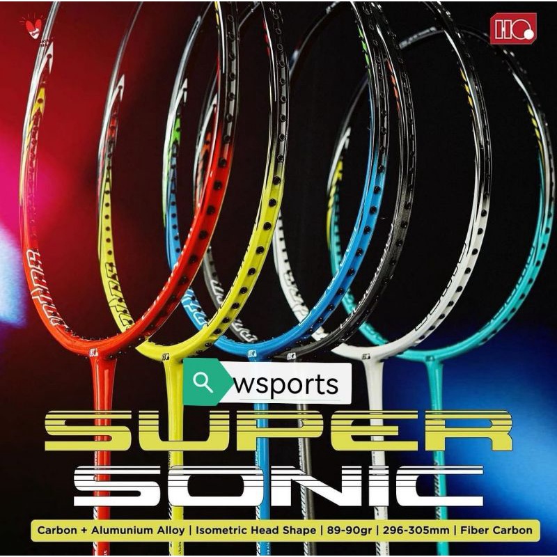 FULLSET Raket HiQua Super Sonic FREE Ongkos Pasang Senar+Tas+Senar Hq Original