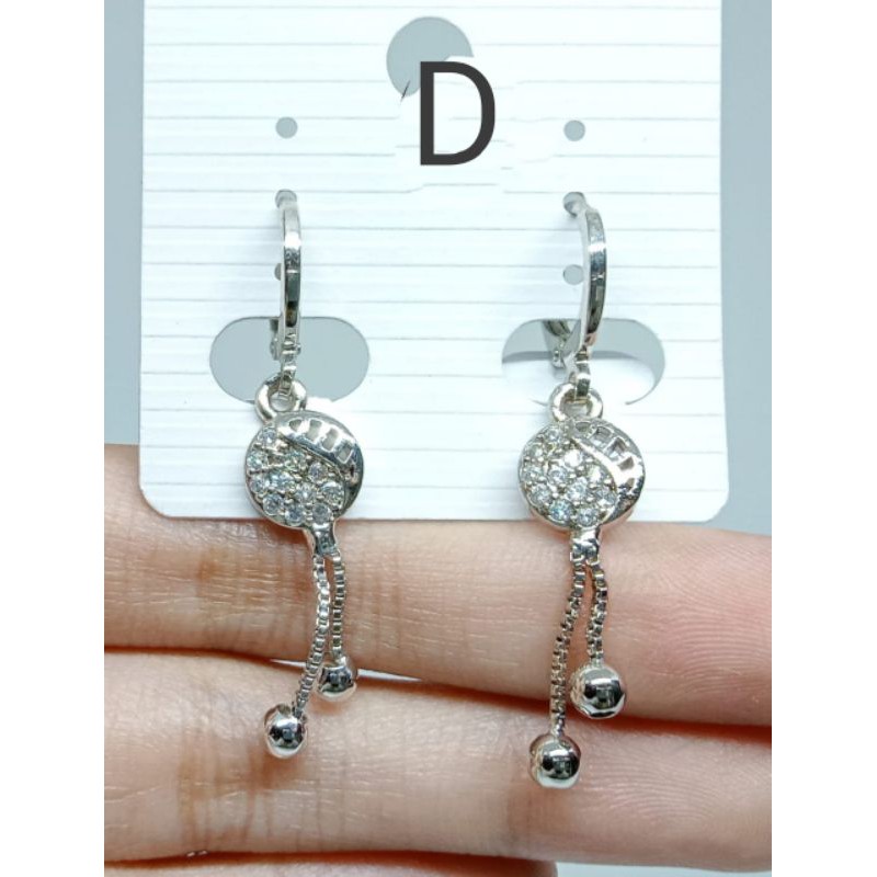 RJJ11. Anting xuping wanita lapis emas putih silver dgn mata zircon