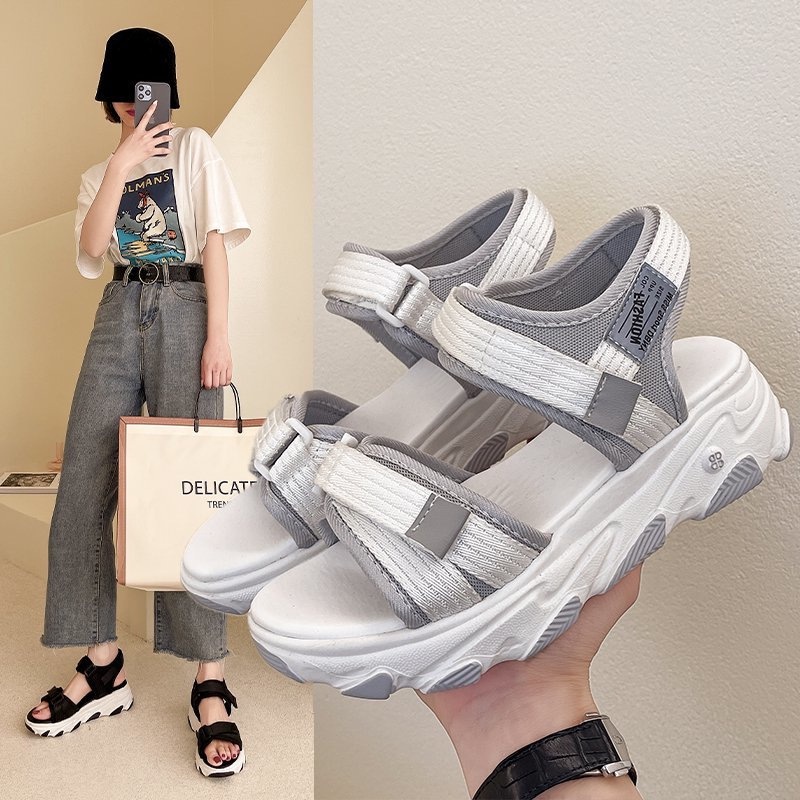 COD Sneakersdaily A13 Sandal Sepatu Tali Kanvas Wanita Trendy Terbaru