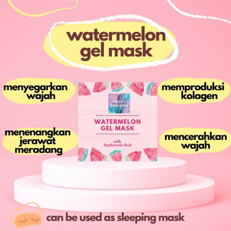 [DIST.MEDAN][FREE GIFT] GEL MASK SAFFRON WATERMELON DELULA ORGANICS OFFICIAL LULA ORGANICS