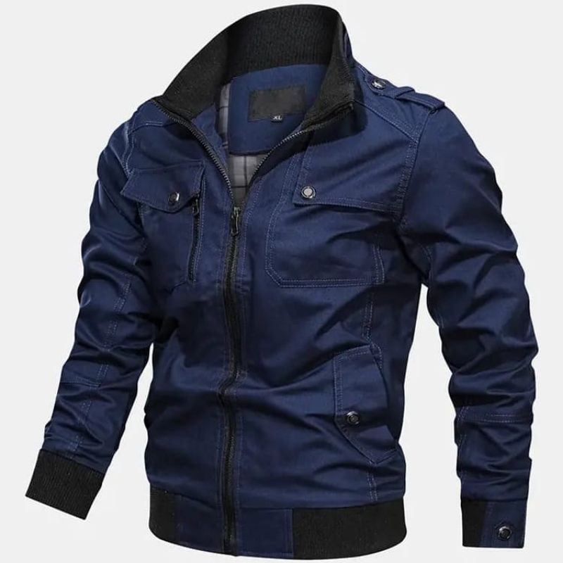 JAKET PRIA KASUAL BOMBER KATUN 2021/FASHION PRIA TERBARU