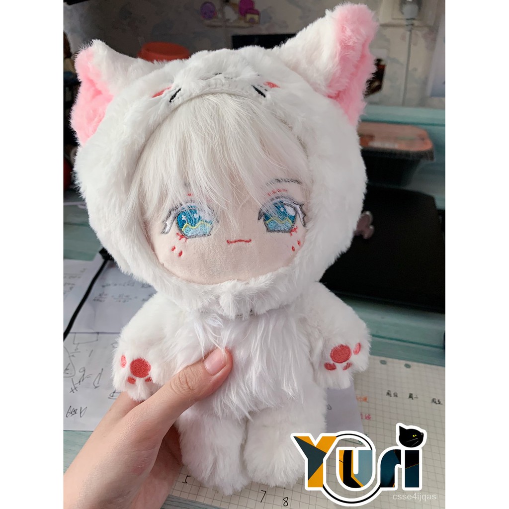 Limit Anime Jujutsu Kaisen Gojo Gojou Satoru 20cm Plush Doll Toy Animal Clothes Outfit Suit Maid Sui