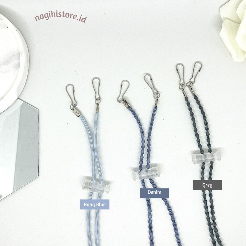 ✨NAGIHI✨ STRAP MASKER WANITA AKSESORIS MASKER  2in1 STRAP MASK TALI CURLY AKSESORIS TAMBAHAN FASHION AKSESORIS HIJAB STRAP MASK PREMIUM STRAP MASKER HIJAB