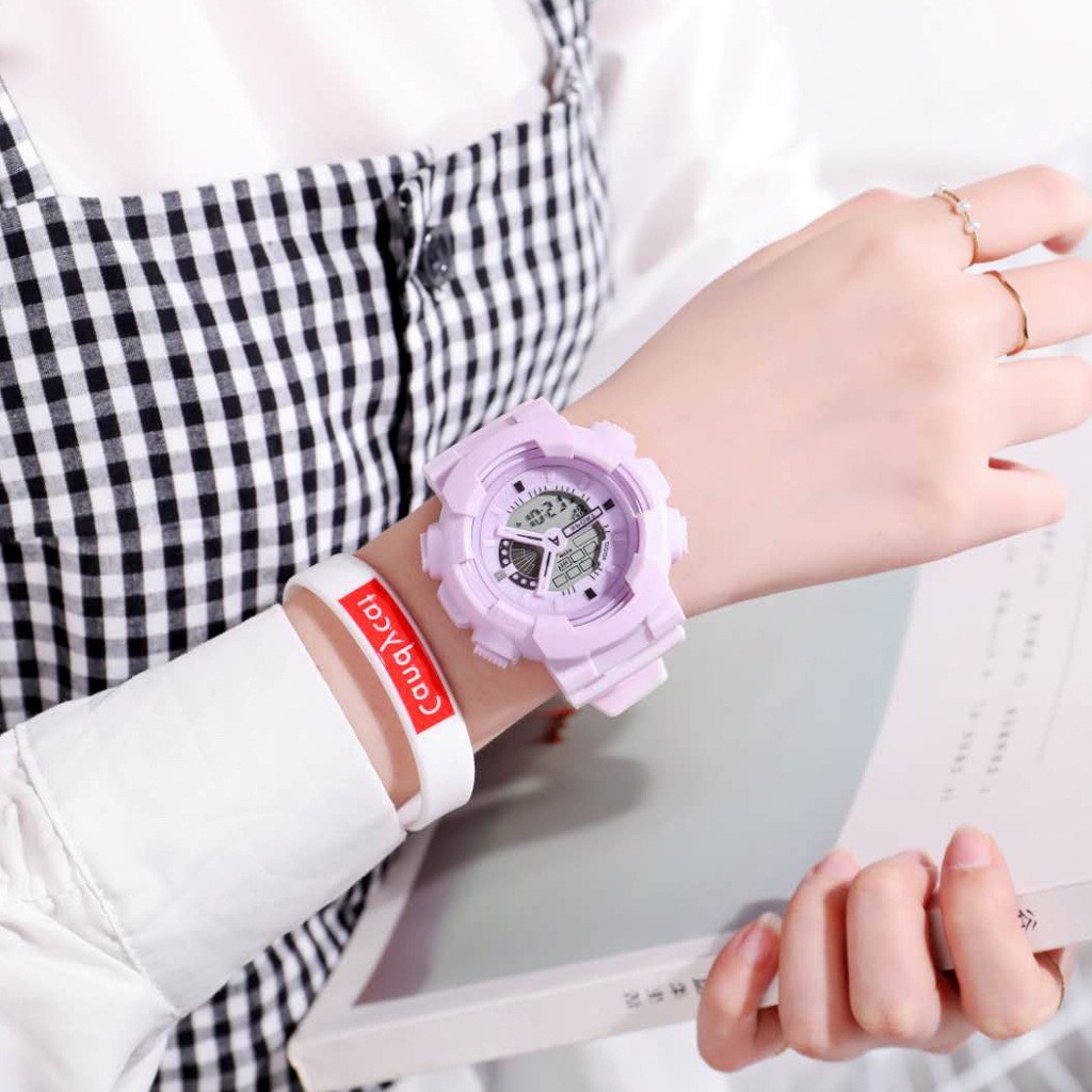 Jam Tangan Elektronik Rubber Untuk Wanita Dan Pria Fashion Style Korean Import