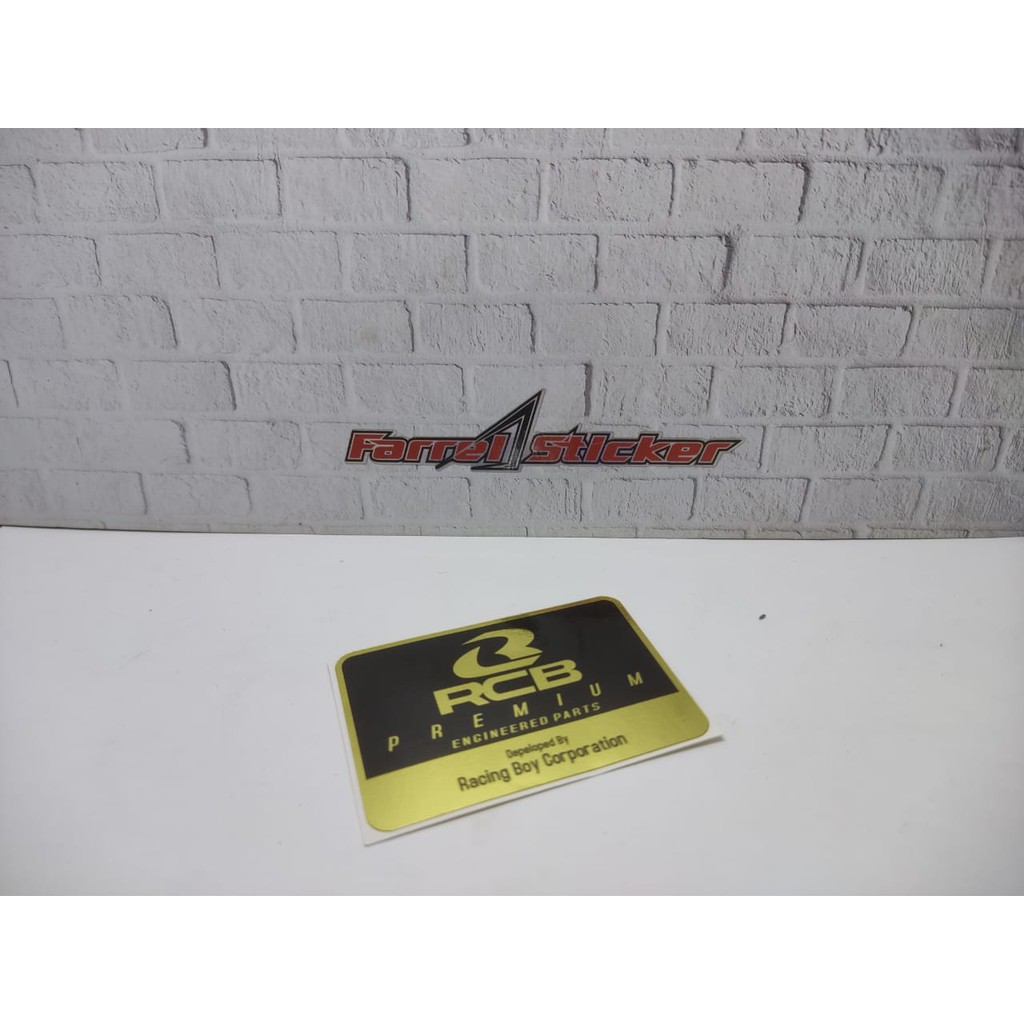 stiker Racing Boy sticker RCB GOLD premium