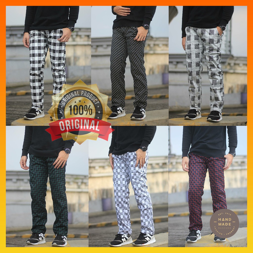 CELANA TARTAN CELANA PRIA CELANA PANJANG CELANA KOTAK KOTAK CELANA CHINO
