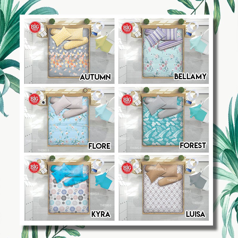 Sprei ALL NEW MY LOVE 200x200 Tinggi 30 motif Kalia Kyra Winter Forest Lavenia Gardena Haruka Inara Bohemian Coastal Nigella Triangles Farah Mabel Furano Enzo Dea Linnea Village Fiero Pink Polka Maple leaf Bulma Sayuri Kolase  - Super King 200 T30 SP