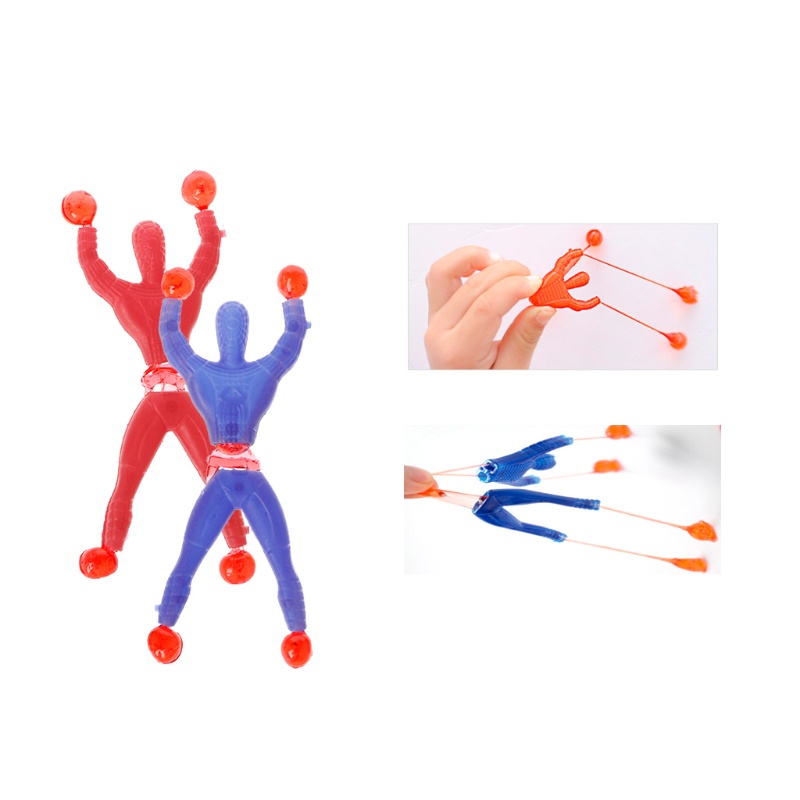 Mary Sticky Elastis Spider Man Fun Stretchy Mainan Anak Panjat Dinding Figure Super Hero