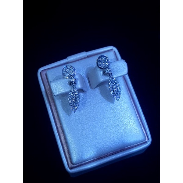 Anting Berlian Eropa Emas Putih