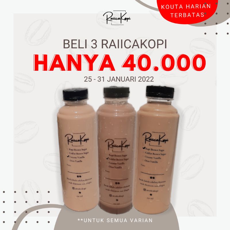 

BELI 3 RAIICAKOPI MINUMAN BOTOL