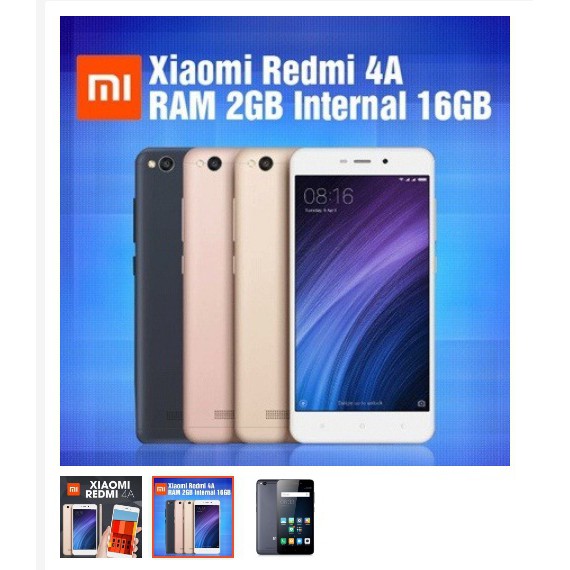HP Super Murah Xiaomi Redmi 4A Ram 2GB internet 4G WARNA GREY