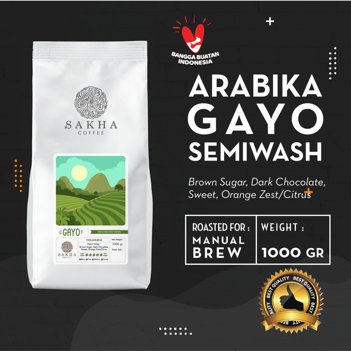 

Biji Kopi Arabika Gayo Aceh Roasted For Manual Brew 1 Kg SAKHA COFFEE - MGAY1000