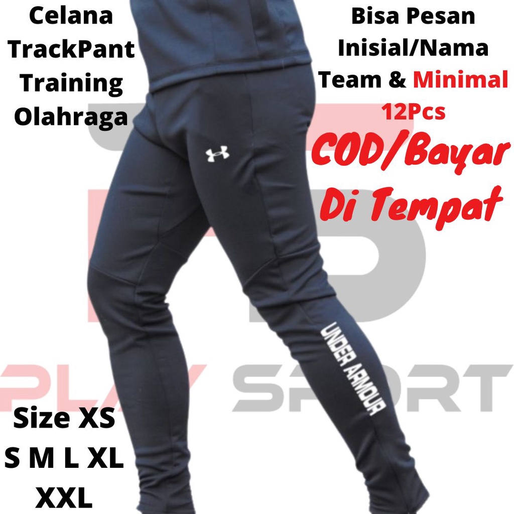 Celana Panjang Olahraga Trening Pria Celana Trakpants Wanita Celana Strikpants Celana Lari Trening L