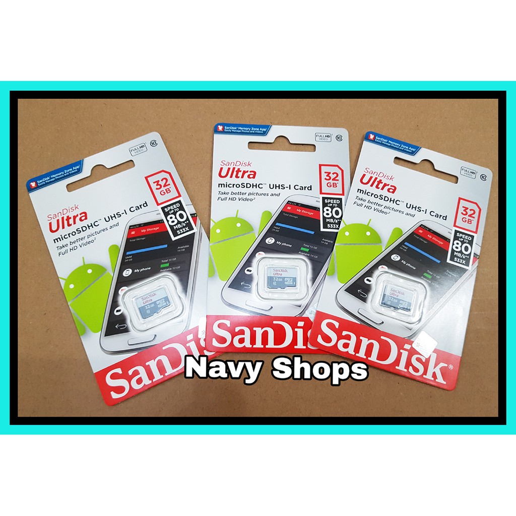 Memory Micro SD 16GB / 32GB / 64Gb Class 10 - Memory SD Card Sandisk Original