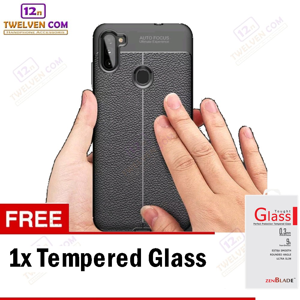 Case Auto Focus Softcase Casing for Samsung M11 - Hitam + Free Tempered Glass