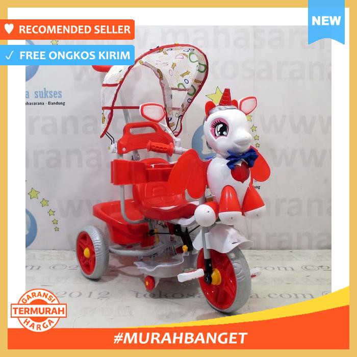 FAMILY F845GT SUSPENSI MUSIK DOBEL UNICORN & BINTANG SEPEDA RODA TIGA