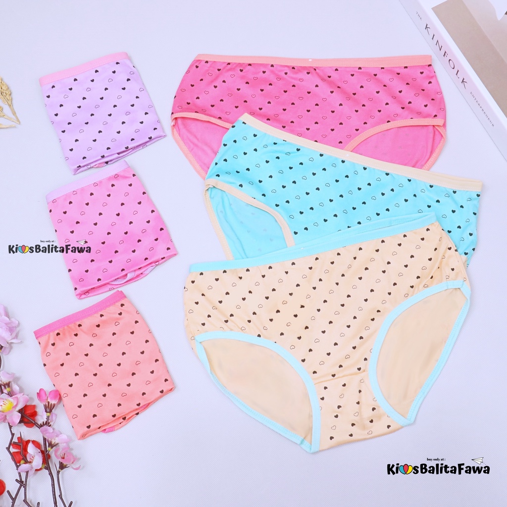 (ISI 6-12 PC) Celana Dalam uk Anak Perempuan Tanggung / Remaja Pakaian Dalam Underwear Kids Import