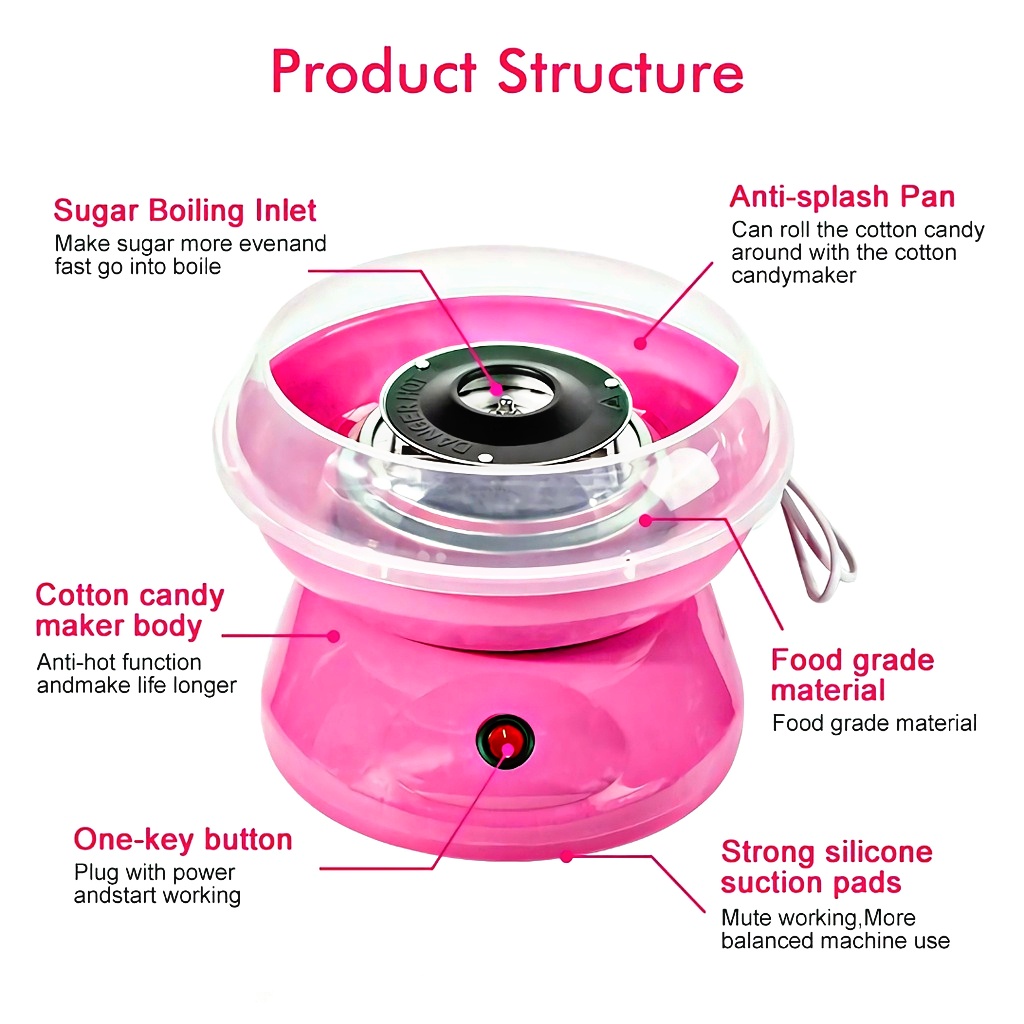 PROMO (BISA COD) Mesin Gulali Mini Electric Cotton Candy Floss Maker Alat Pembuat Permen Gula Kapas