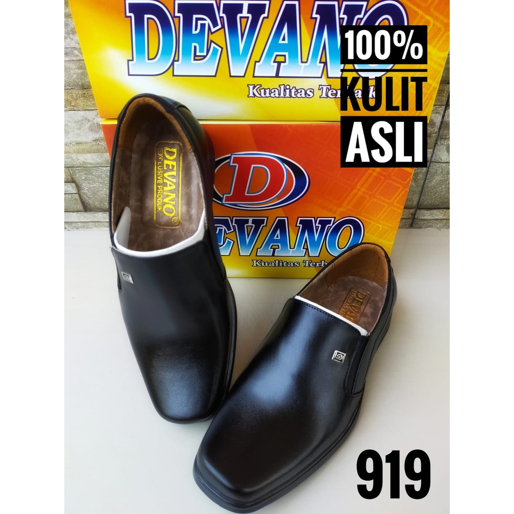 Sepatu DEVANO 919 kantor Pantofel kickers kulit asli pria dinas kerja murah