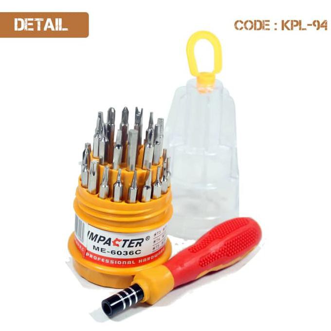 Obeng Set 31 In 1 Screwdriver Handphone Elektronik