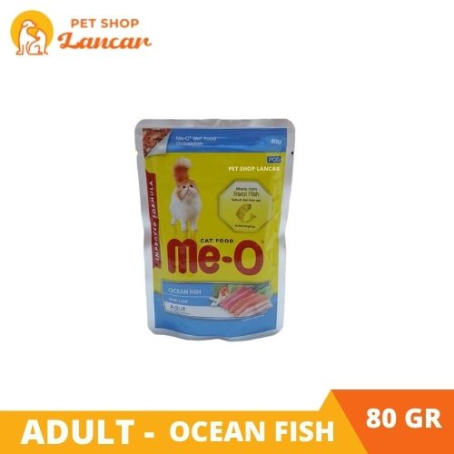 Me-O Pouch Cat Food Ocean Fish in Jelly 80 g