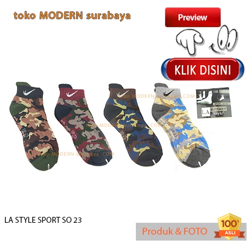 Kaos kaki pendek mata kaki tebal LA STYLE SPORT SO 23