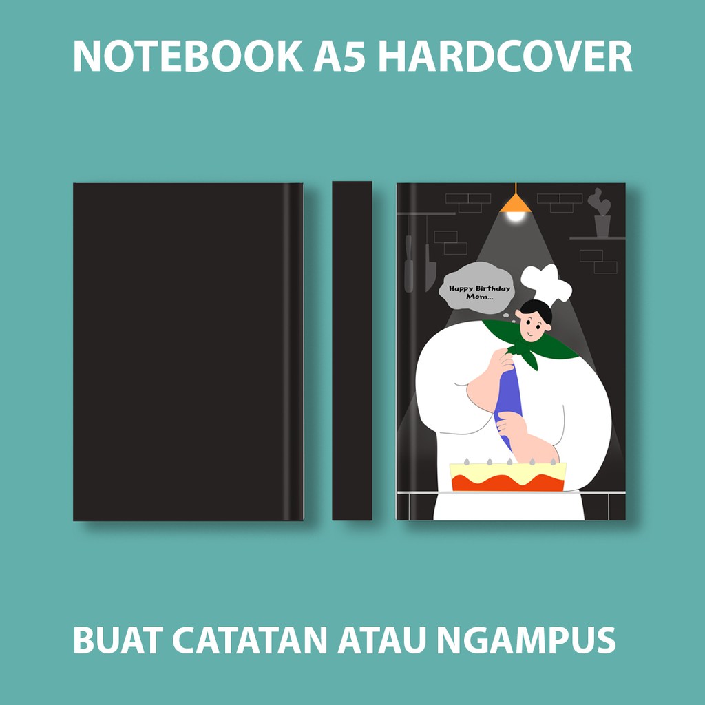 

Buku Catatan Bergaris Tebal A5 100 Lembar Sampul Hardcover-38