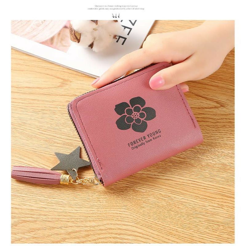 Arifirn D2202 - Dompet Lipat Wanita Motif Bunga