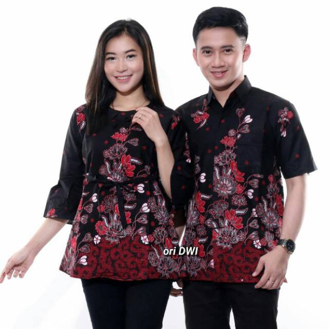 Maura Couple - Sania Ruffle Batik Couple Ori Ndoro Jowi DNT Garansi Termurah Shopee