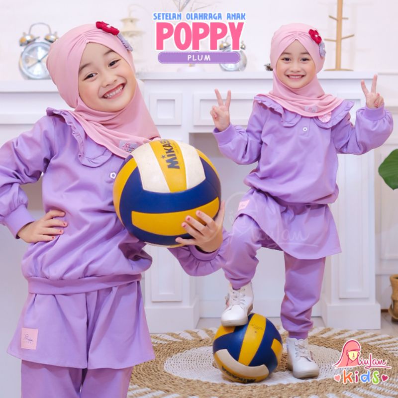 SETELAN OLAHRAGA ANAK POPPY BY.MIULAN || KAOS ANAK || KAOS MIULAN KIDS
