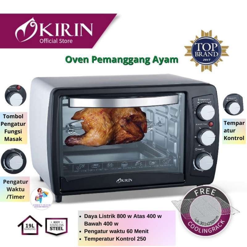 KIRIN Oven Listrik 19 Liter KBO 190 RA - Garansi Resmi 1 Tahun