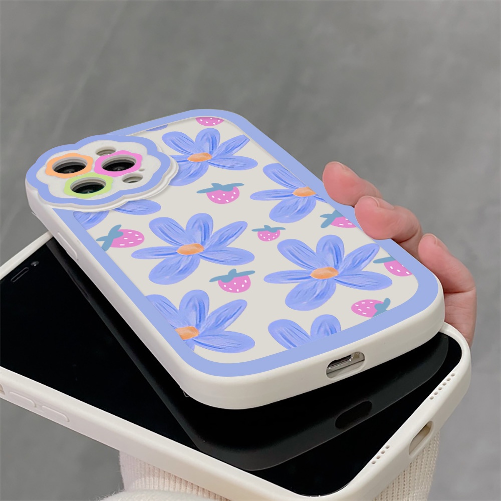 Soft Case Silikon Motif Bunga Untuk iPhone 11 Pro Max 12 Pro Max 13 Pro Max XR X XS Max