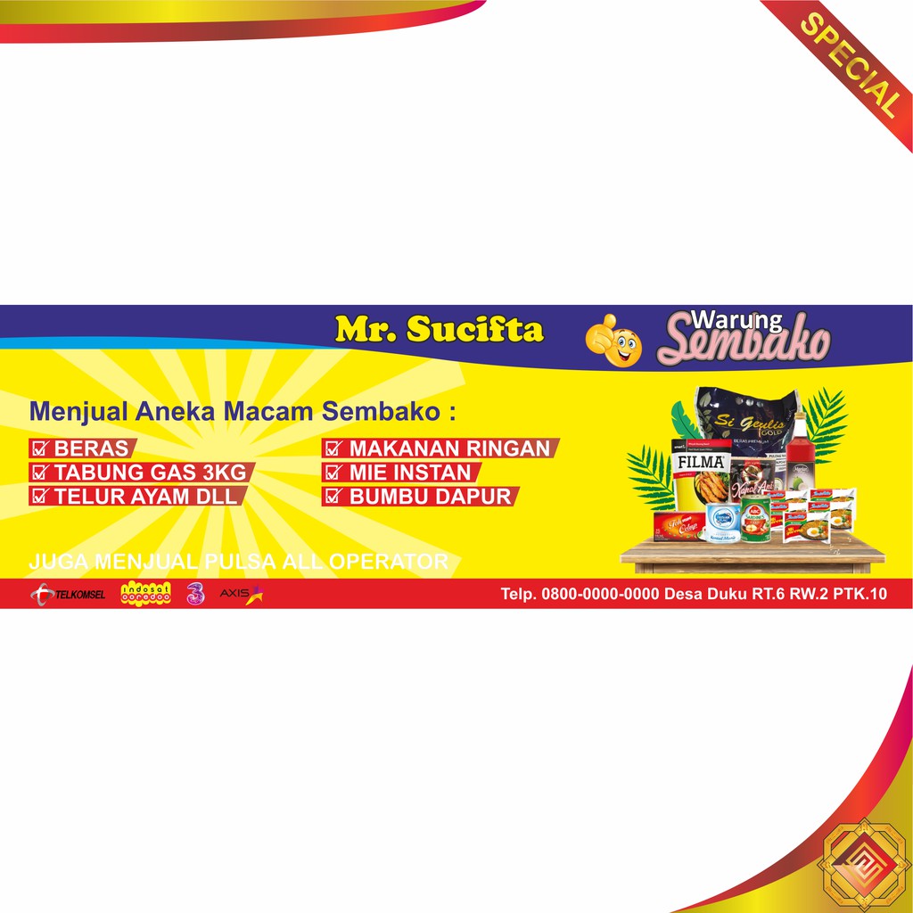 CETAK BENNER / SPANDUK SEMBAKO CUSTOM