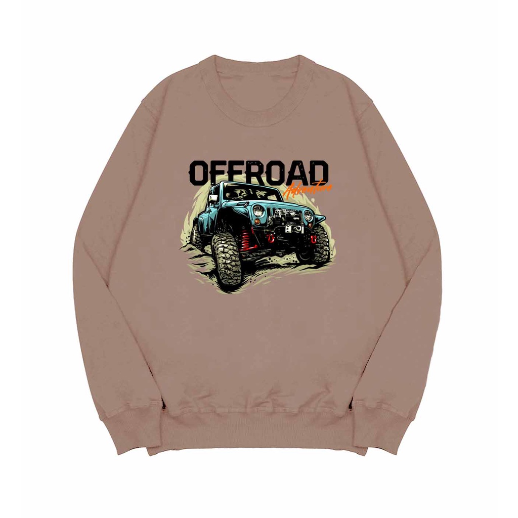 Sweater Crewneck Pria Off Road Pria Fleece M - XXL