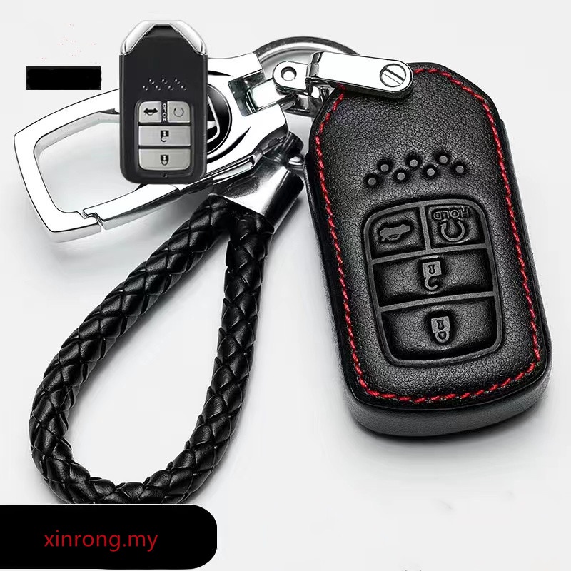 Case Kunci Remote Mobil Keyless Bahan Kulit Untuk Honda HRV BRV Jazz CRV 2014-2020