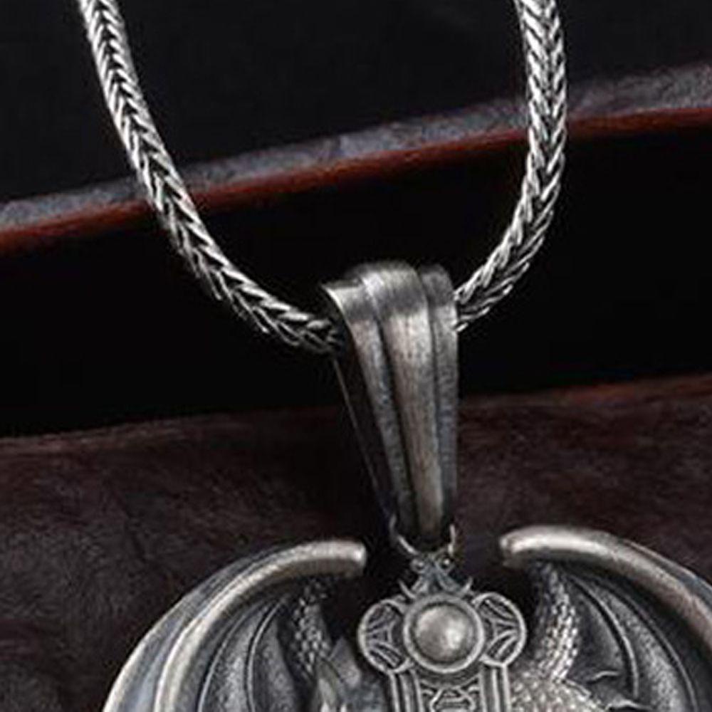 Lily Skull Pendant Rock Vintage Wing Death Twine Hip Hop Kalung