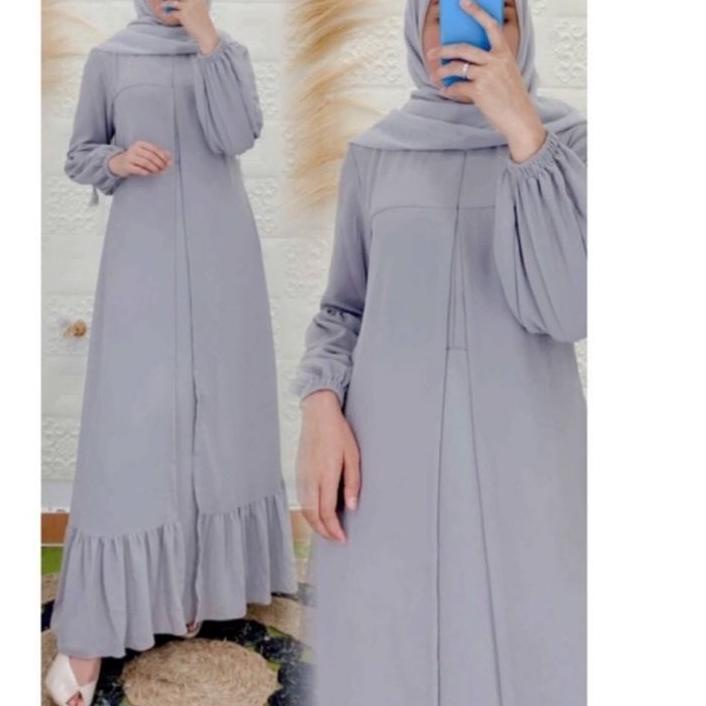 Terbaik GAMIS MALAYSIA OUTER SERUTY BABYDOL POLOS FULL PURING/GAMIS PESTA/GAMIS 이
