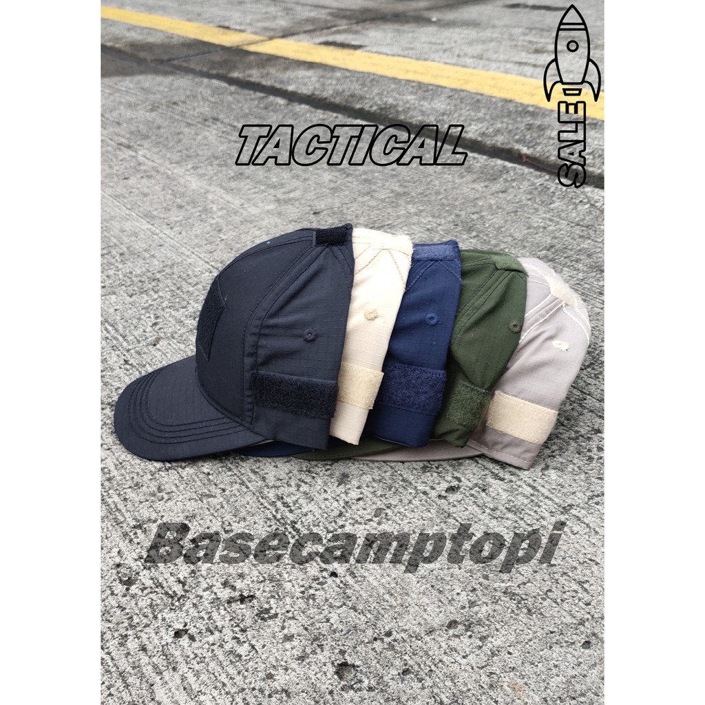 Topi Baseball Polos Taktikal Tactical Militer Premium Pengait Velcro Pria Wanita