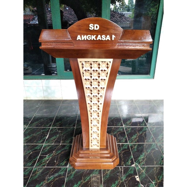 podium presiden kayu jati podium mimbar jati