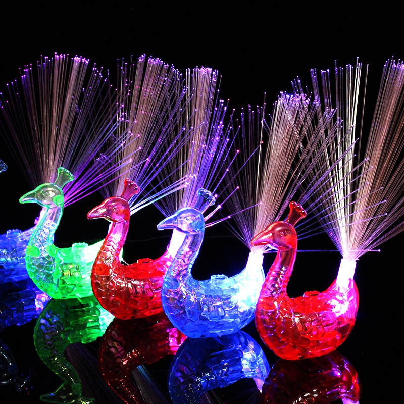 Lampu LED Warna-Warni Bentuk Merak Untuk Dekorasi Kamar Anak