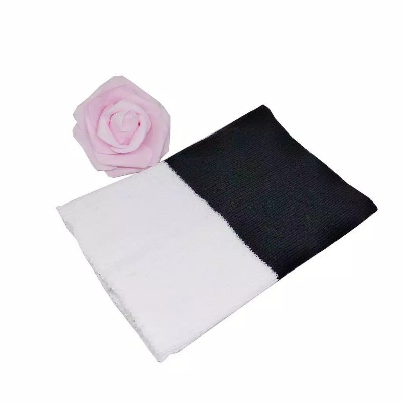 CIPUT BANDANA RAJUT 2WARNA HITAM PUTIH/CIPUT RAJUT HITAM PUTIH