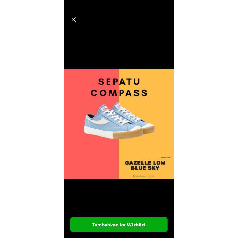 Sepatu Compass Gazelle Low Blue Sky - Blue Sky, 40