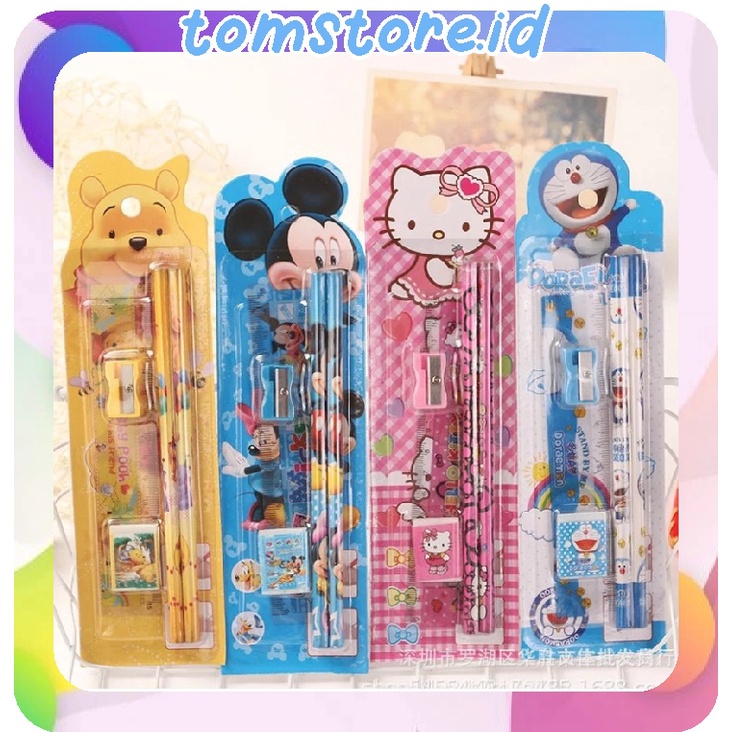 

TOMSTORE.ID SET ALAT TULIS SEKOLAH 5 in 1 KARAKTER LUCU / MINI STATIONERY S004