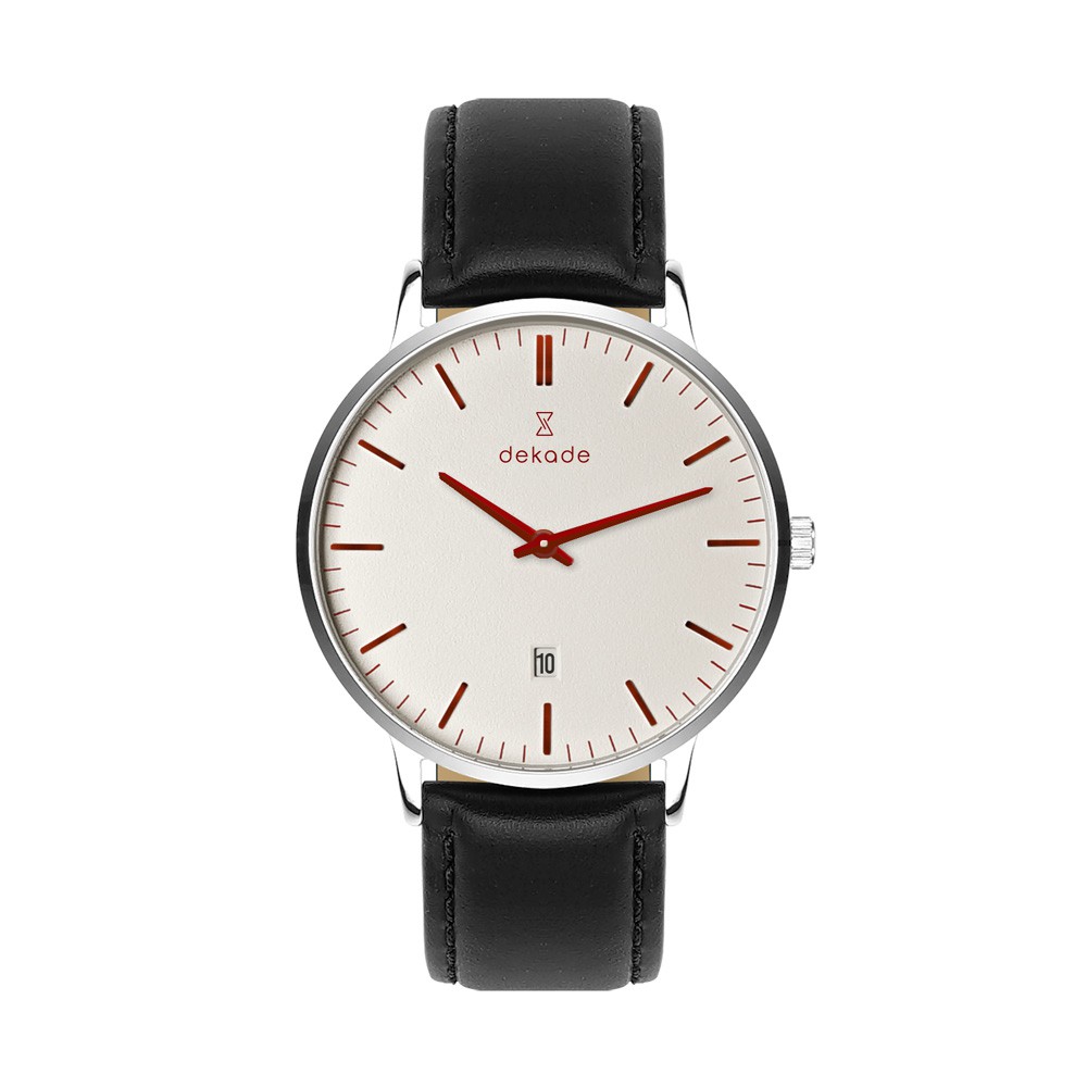 Jam Tangan Pria Wanita Dekade Time Metropolis Red - Leather