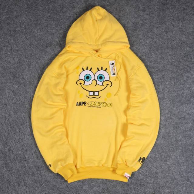Jaket Hoodie Aape X Spongebob