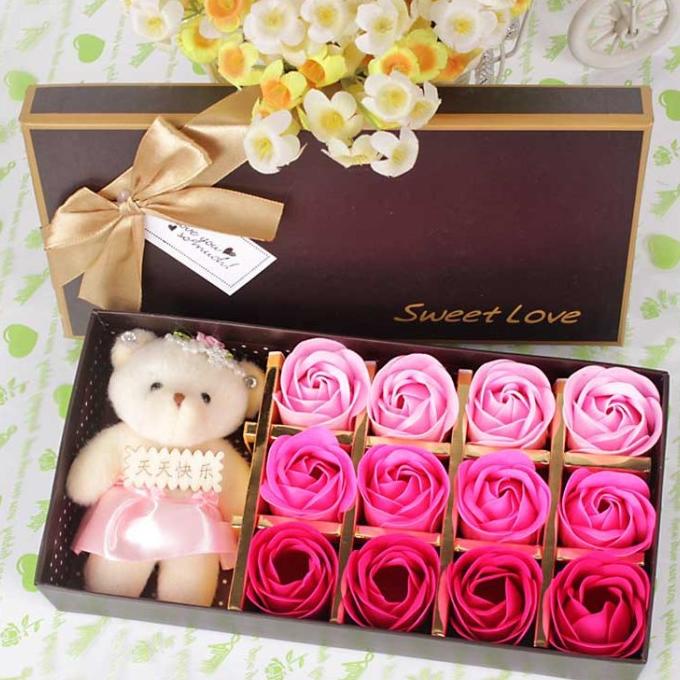 

Produk Terbaik] Bunga Sabun 12 Bunga + Boneka, Flower Soap Kado Hadiah Unik Valentine